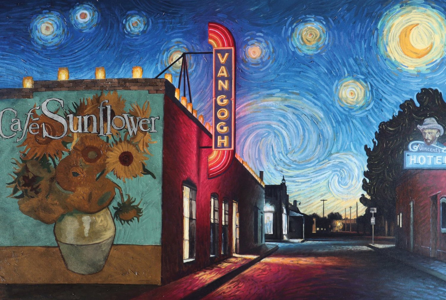 Cafe Sunflower Postcard