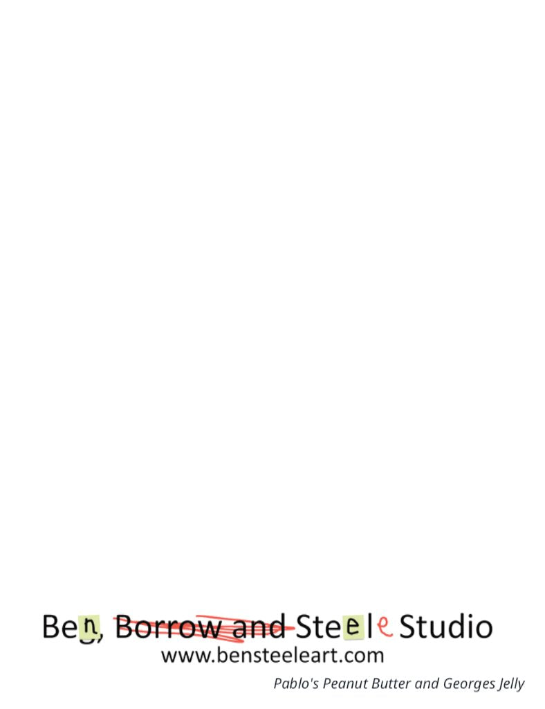 Pablo's Peanut Butter and Georges Jelly Notecard