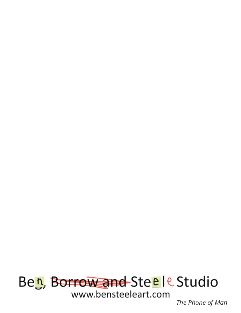 Phone of Man Notecard