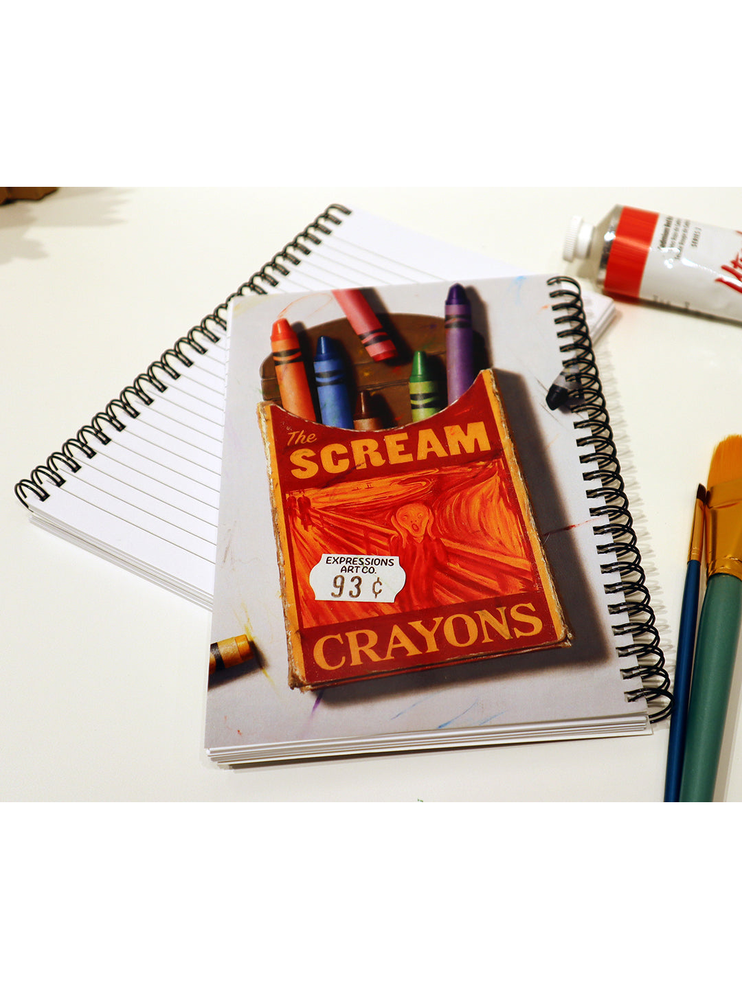 Starry Night & Scream Crayons BBS Notebook