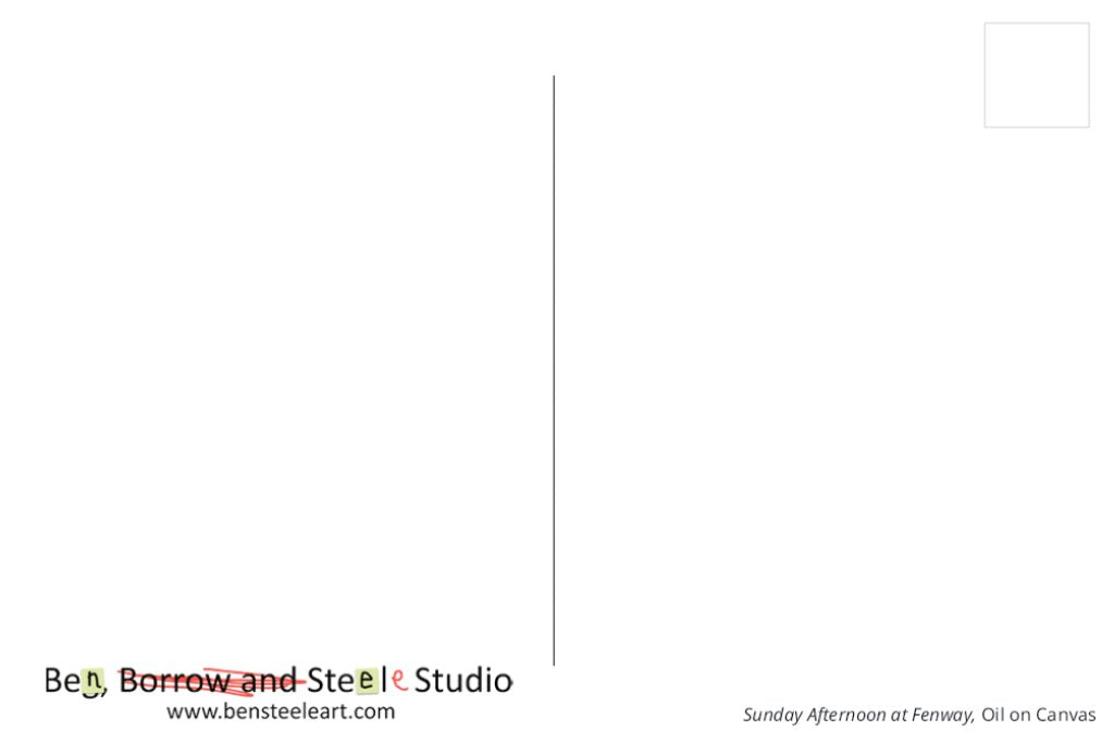 Sunday Afternoon at Fenway Postcard