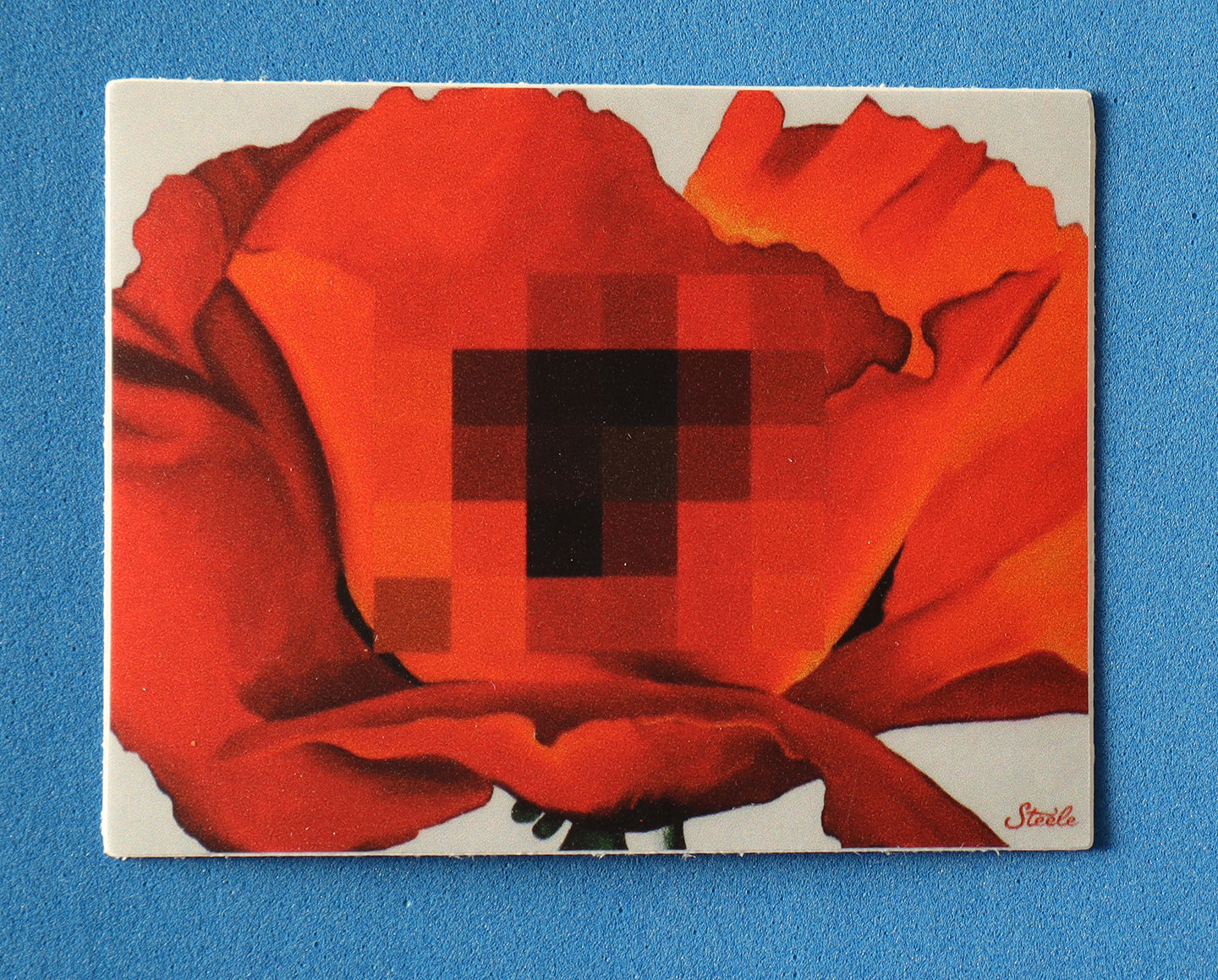 Censored Red Poppy Sticker