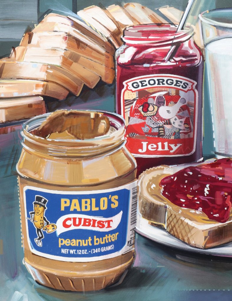 Pablo's Peanut Butter and Georges Jelly Notecard