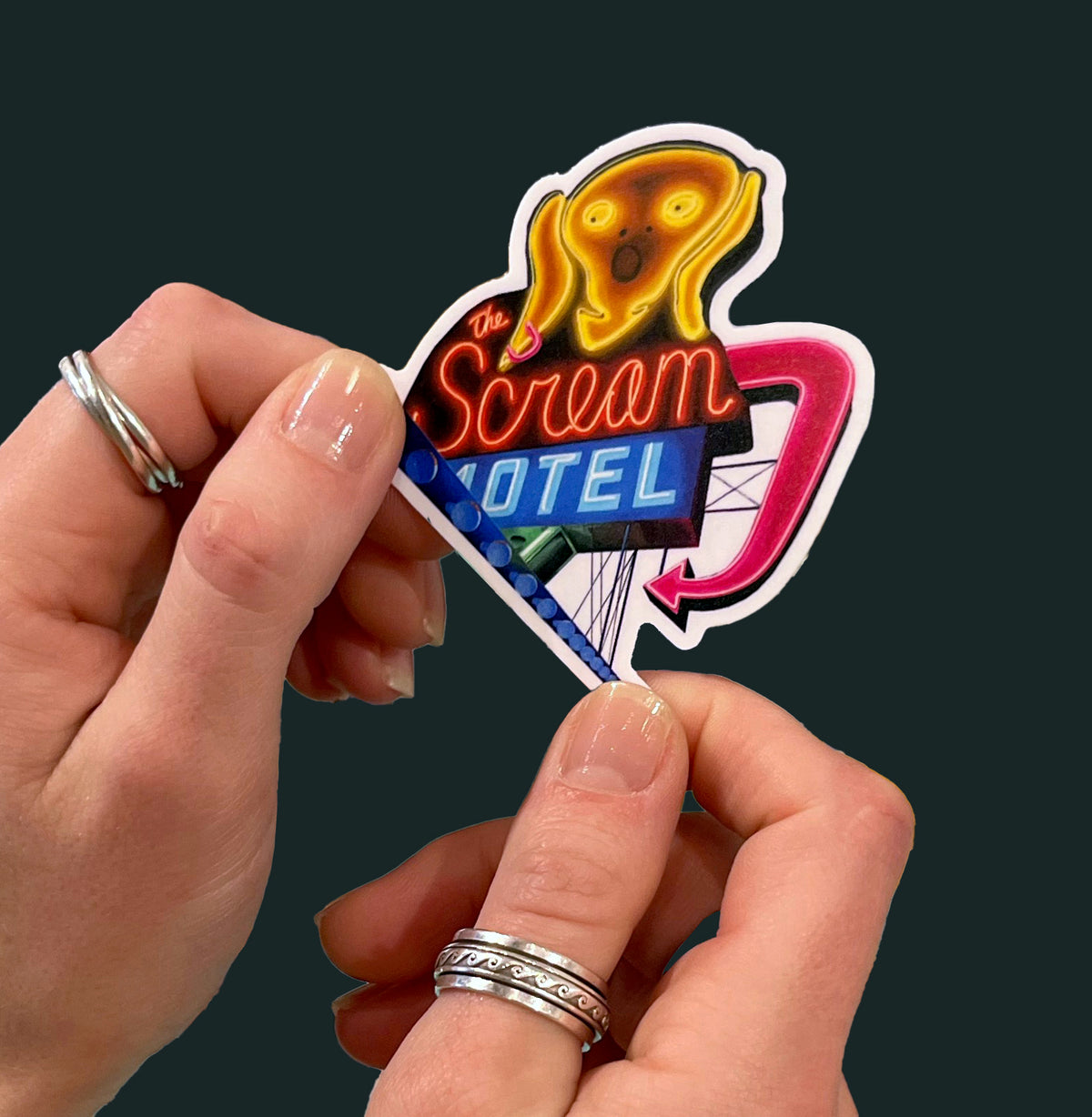 Sticker Beg Scream Motel Sticker – Beg, Borrow and Steele Art Co.