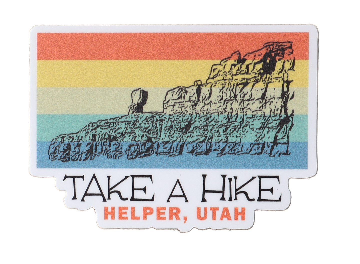 Take a Hike Helper UT Sticker – Beg, Borrow and Steele Art Co.
