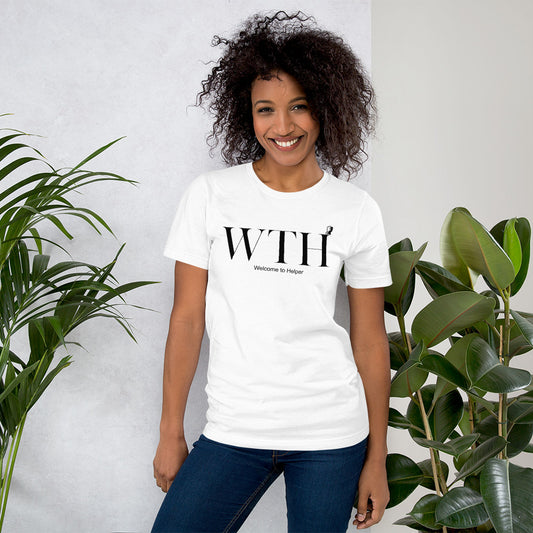 WTH (Welcome to Helper) White Cotton T-shirt